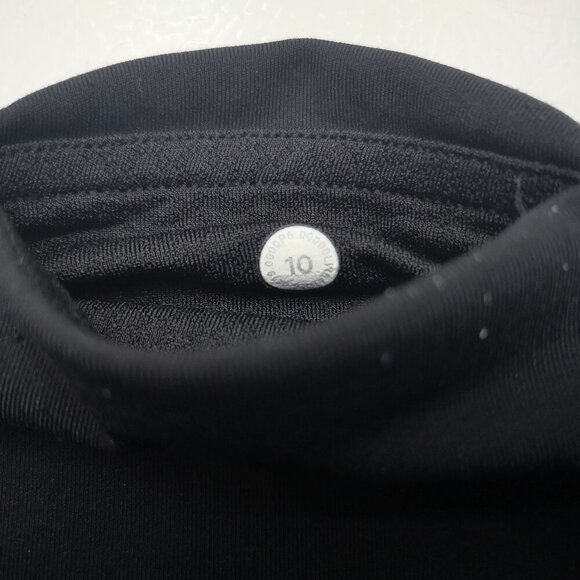 Lululemon Athletica Ladies Size 10 Black Mesh Wonder Under Crop/Capri Leggings - Picture 4 of 9